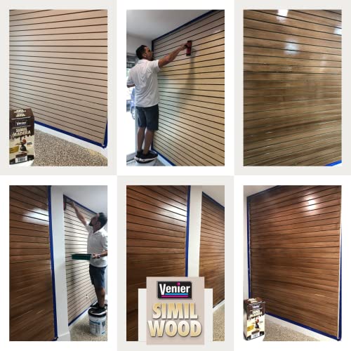 Wood Like Paint Venier For Front & Interior Doors (Mahogany)- Wood Look Paint - Wood Finish Paint For Furniture, Cabinets, Mdf & Metal Doors - Wood Look Paint For Garage Doors & Front Doors - Interior & Exterior Wood Texture Paint (Mahogany) #TOP4