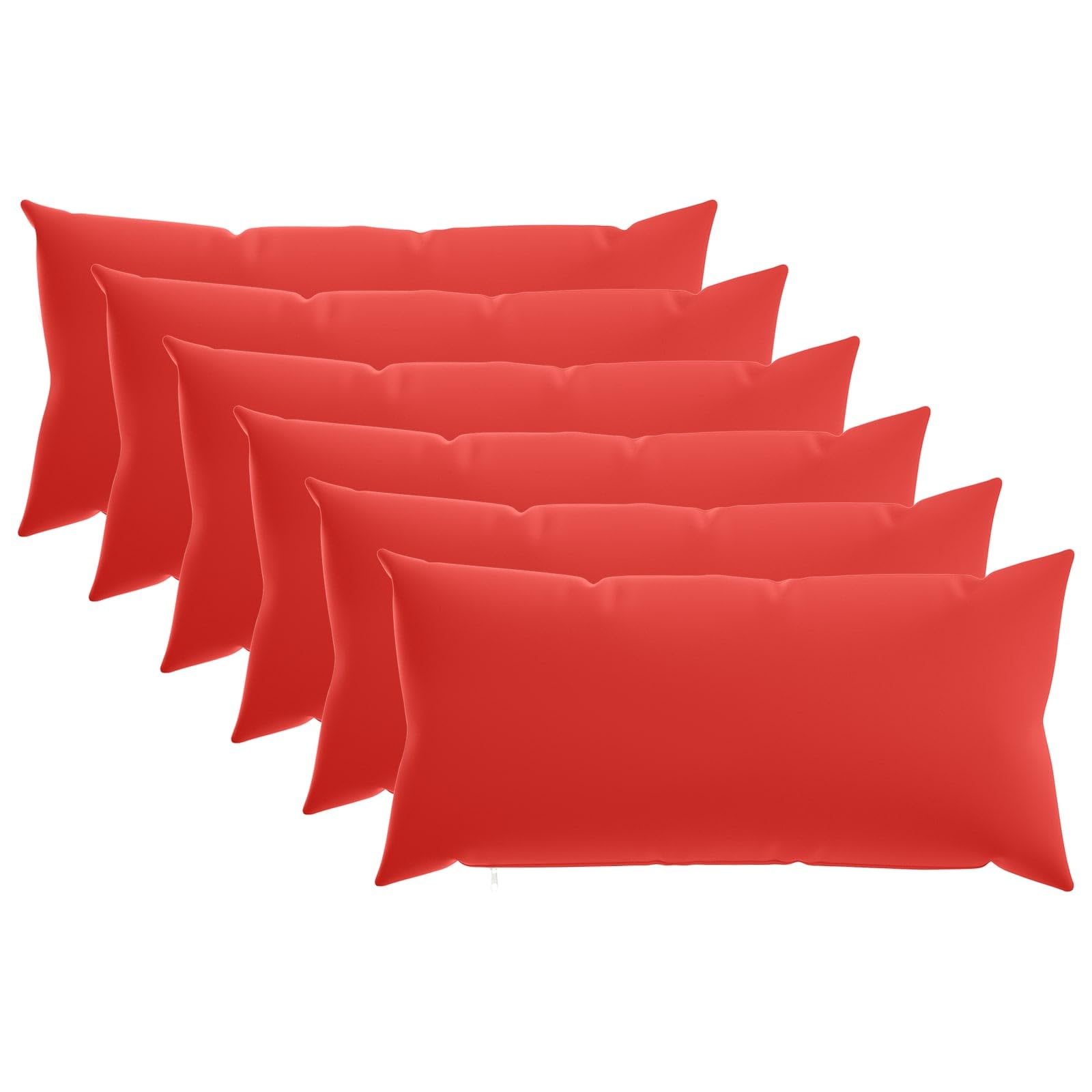 vidaXL Cushion Cover 6 pcs HEERLEN Red 40 x 70 cm Polyester