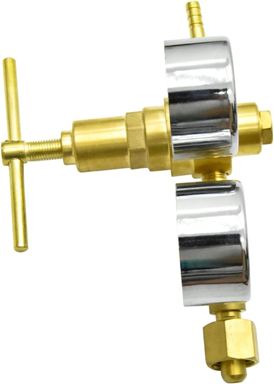 YQD-370/YQY-370/ YQQ-370 Pressure Reducer All Copper Pressure Gauge Pressure Reducer Pressure Reducing Valve Holding Pressure,DIY Tools(YQQ370 H2 0-6Mpa)
