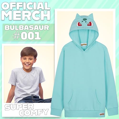 Image of Pokemon Hoodie for Boys & Teens Hooded Sweatshirt Warm Anime Pikachu Sweater