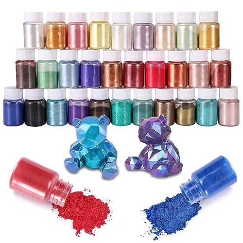 Kcibyvx Epoxidharz-Pigment – Polarisiertes Glimmerpulver, Perlpigmente Für Harzschmuck, Seifen & DIY-Projekte