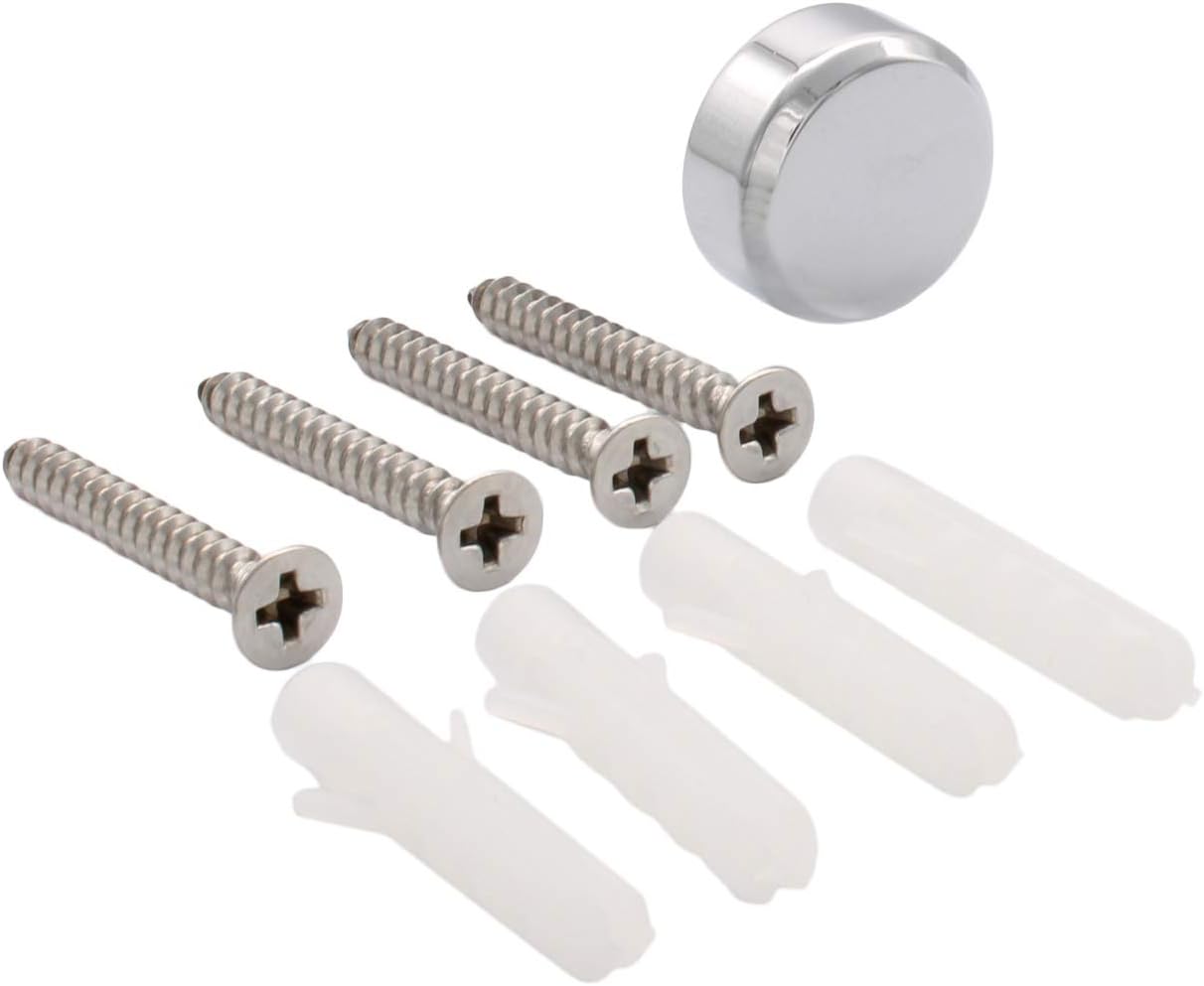 C.R. Laurence MC02CH CRL Chrome Round Mirror Clip Set