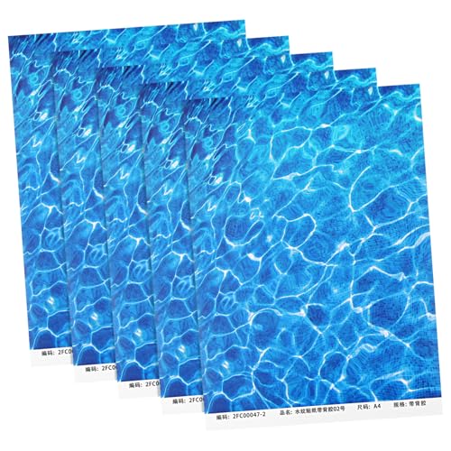DEARMAMY 5 hojas Láminas de Agua Artificial para Mesa Arena Decoración de Paisaje con Textura Realista Simulación de Río para Modelos y Microescenarios Fácil de Usar y Duradero