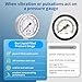 BPSSDI 0-60 Psi Glycerin Liquid Filled Low Pressure Gauge, 2.5