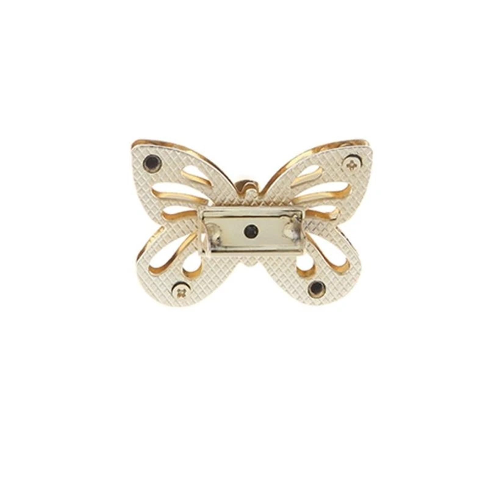 Skręć zamek, zamknij portfel, Metalowe zapięcia motylkowe do torebki DIY, zestaw 10 sztuk, jasnozłote, 5 x 3,7 cm