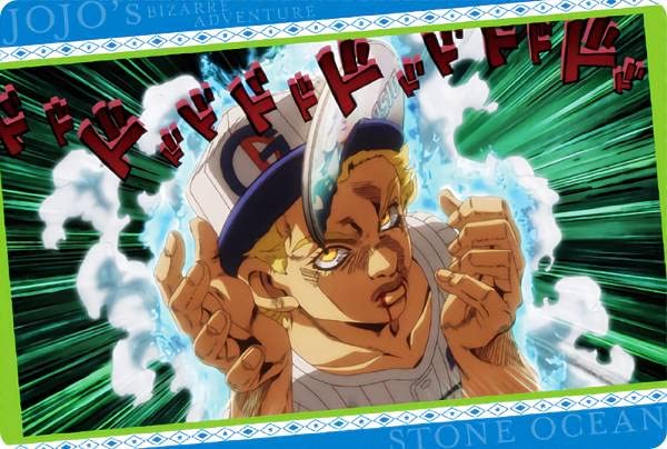 ジョジョ×ウォーターリングキスミント　Wチャンス賞　ポルナレフ&アヴドゥルカード ジョジョ×ウォーターリングキスミント Wチャンス賞 ポルナレフ