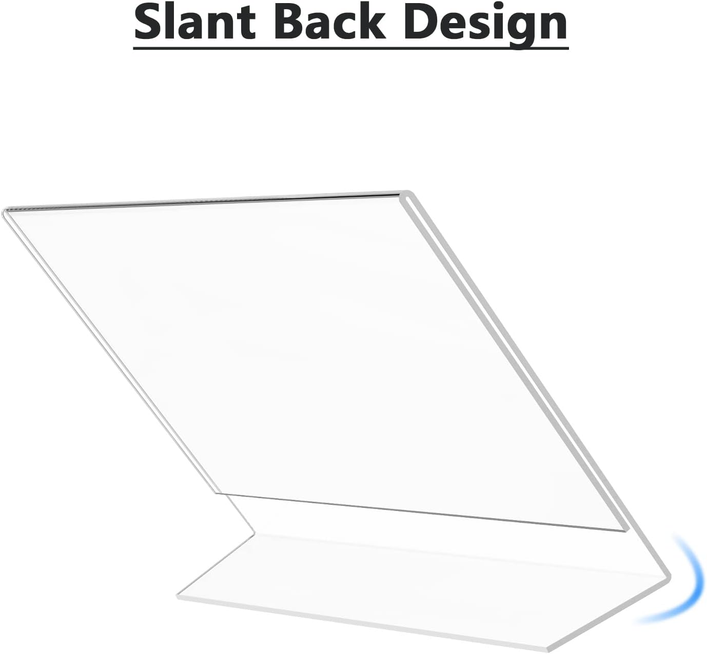 MaxGear Sign Holder 4X6 inches Slant Back Acrylic Sign Holders Plastic Display Stand Clear Paper Stand Tabletop Display for Office, Home, Store, Restaurant, 12 Pack