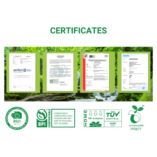 Orangebio Certified 100% Compostable Trash Bags, 3 Gallon, 100 Count, Extra Thick 0.71 Mil, Small Kitchen Garbage Bags, Compatible With Kitchen Compost Bin Us Bpi And Ok Compost Home Certified #TOP4