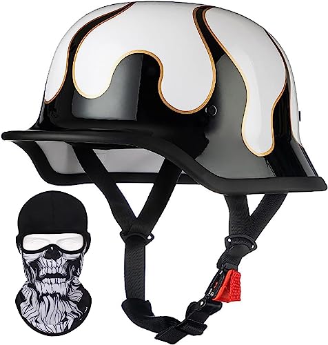 Casque de moto vintage contre la chaleur demi-casque rétro allemand