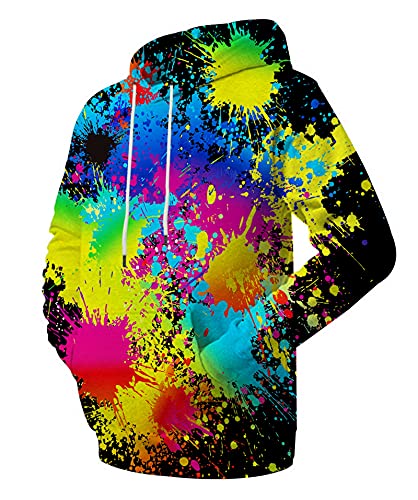 LAIDIPAS Hoodies for Men Women 3D Pullover Cool Hoodie Graphic Novelty Hooded Sweatshirts with Pocket3