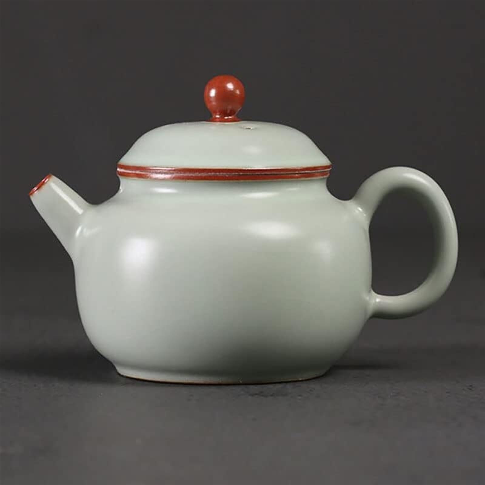 Dzbanek Herbaty Czajniczek Chiński Tradycyjny Ru Kiln Ręcznie Robiony Przenośny Ceramiczny Czajnik(Grün)