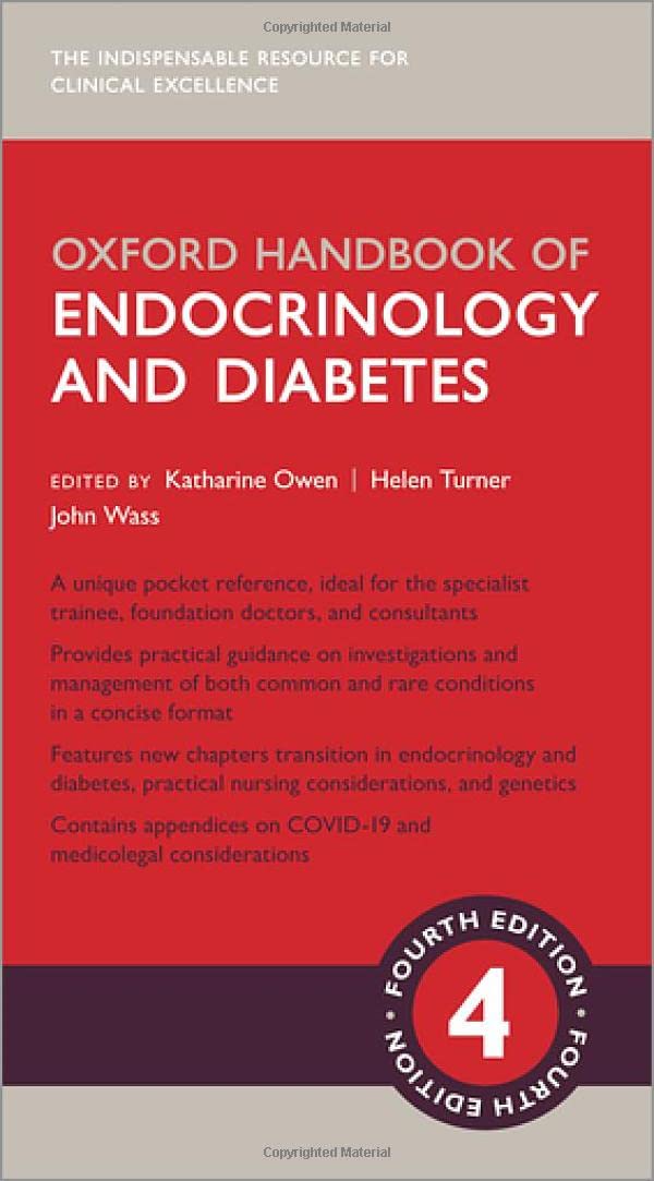 Oxford Handbook Of Endocrinology & Diabetes, Xe 4E