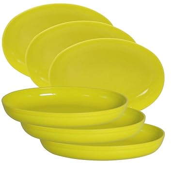 WONDER Homeware Prime Sigma Snacker Mixing Bowl, 500 ml Set of 6, Cyan Color, (Green)