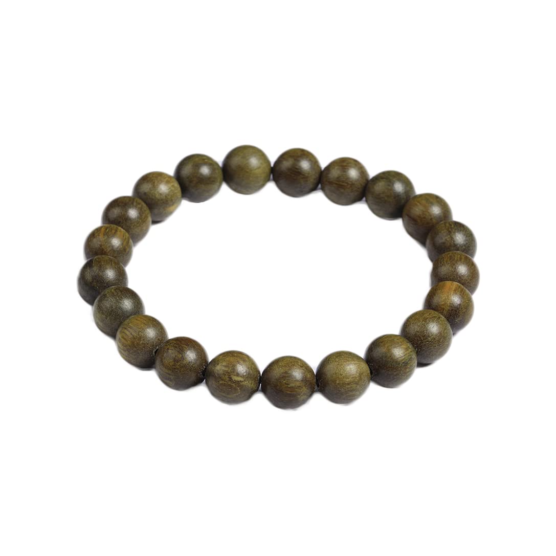 SOHNVWTGD Handmade Wooden Prayer Beaded Bracelet for Men Women Tibetan Buddhist Meditation Mala Beaded Stretch Bracelet Bangle Wood Jewelry