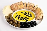 Jeanne Fitz Chip and Dip Serving Set - 14"x10.5" Porcelain Serving Tray for Olive Oil, Balsamic Vinegar, Veggie Tray, Fruit Platter, Caviar Serving Set, Hosting Essentials, Party Trays and Platters