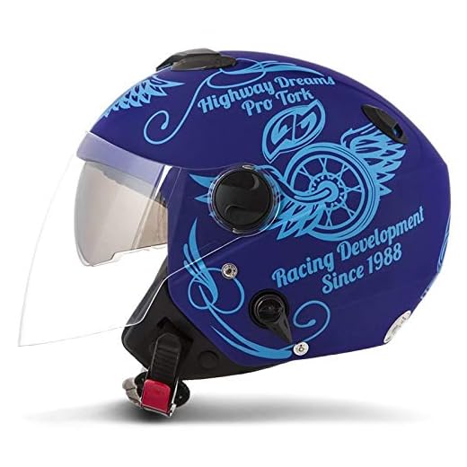 Pro Tork Capacete New Atomic Highway DreAmarelos Fosco 56 Azul