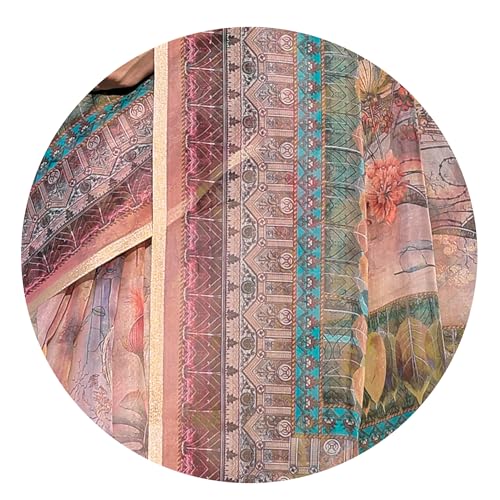 Image of MIRCHI FASHION Saree for Woman Organza Floral Printed | Lightweight Elegant Traditional Sari with Matching Blouse Piece