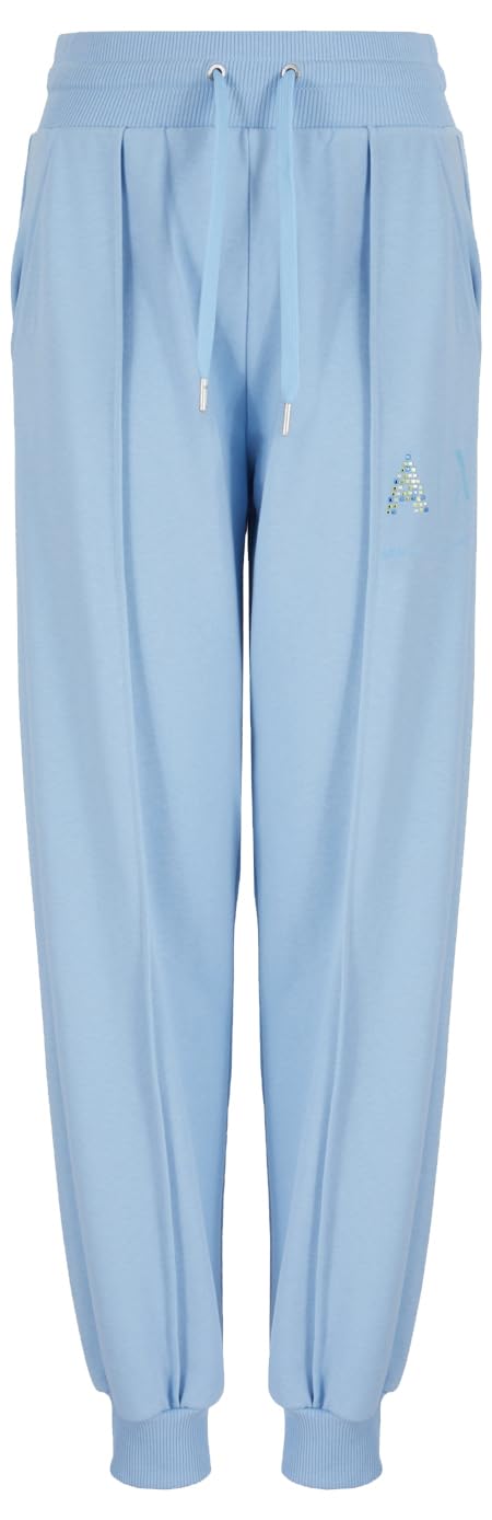 Armani Exchange Girl's Route 66, Shiny Logo, Clear, M, Blue River, M