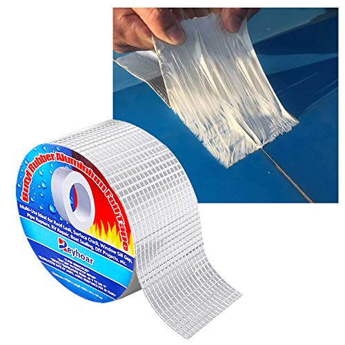 Professional Super Waterproof Tape, Butyl Aluminium Foil Tape,Magic Seal Duct Tape, Multi-Use Repair Patch for HVAC Ducts Pipes Crack Metal RV Awning Roof Leak Window Sealing 2inch 16.4ft by Reyhoar