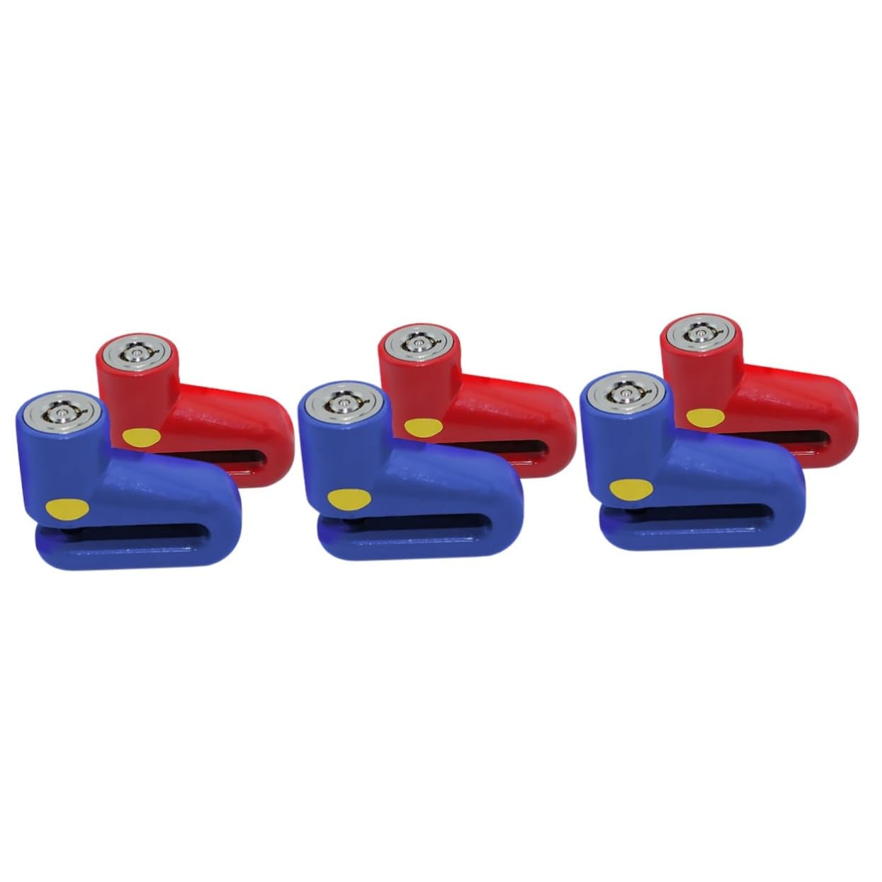 iplusmile 6piezas Cerradura De Disco Antirrobo para Motocicletas y Bicicletas De Diseño Compacto y Portátil Seguridad Robusta Compatible Diversos Modelos