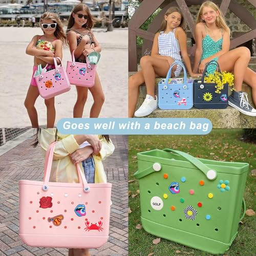 Image of Lckaey Rubber Beach Bag Accessories-PVC Rubber Totes organizer Sport Charms- for Purse Bogg Inserts
