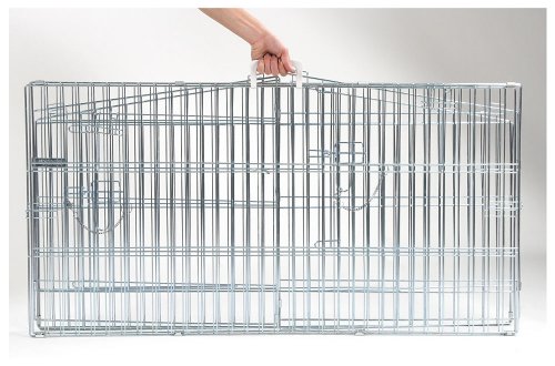 Kerbl Freilaufgehege (Gehege für große Kanninchen + Hasen, Maße 115x115 cm, Höhe 60 cm, Gitterabstand 3,5 cm, Auslauf… – Bild 7