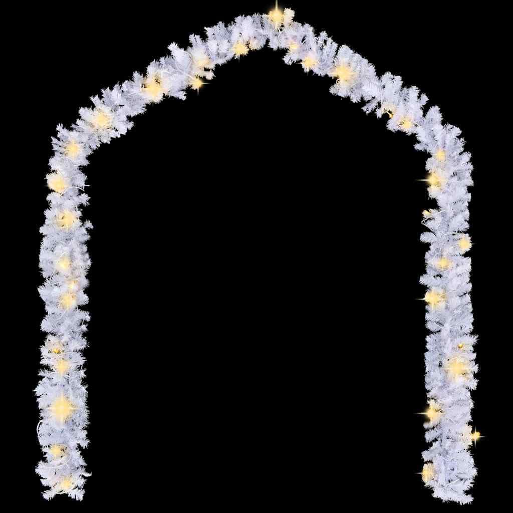 HaoChrymec Ghirlanda natalizia con 150 luci LED e 8 effetti, bianco, 10 m