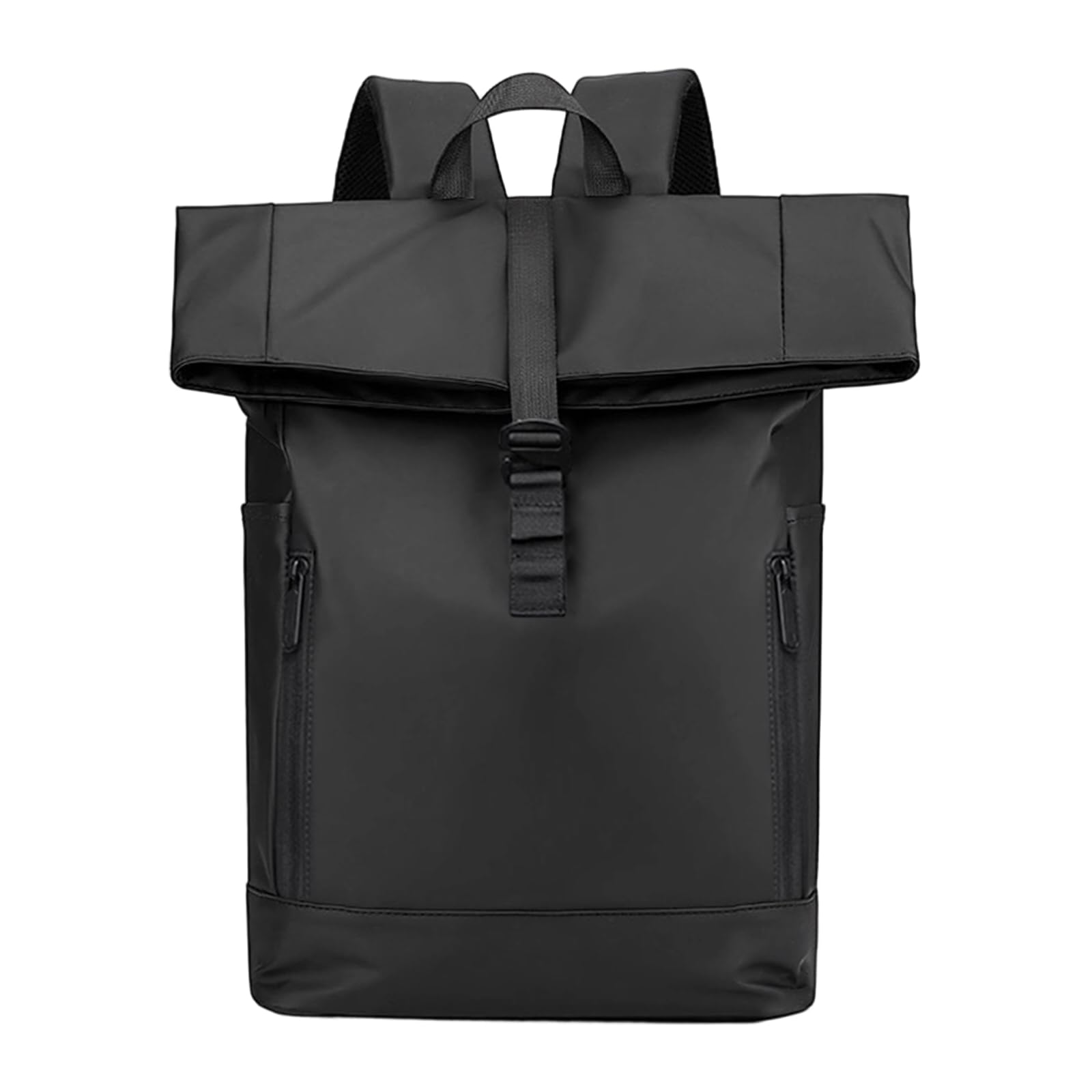 Clufar Rolltop Rucksack Wasserdicht Herren mit 15,6 Zoll Computerfach,Black | 25L Schwarz Laptop Rucksack Herren Rucksäcke Schulrucksack Reiserucksack Daypack für Arbeit Schule Reisen Radfahren