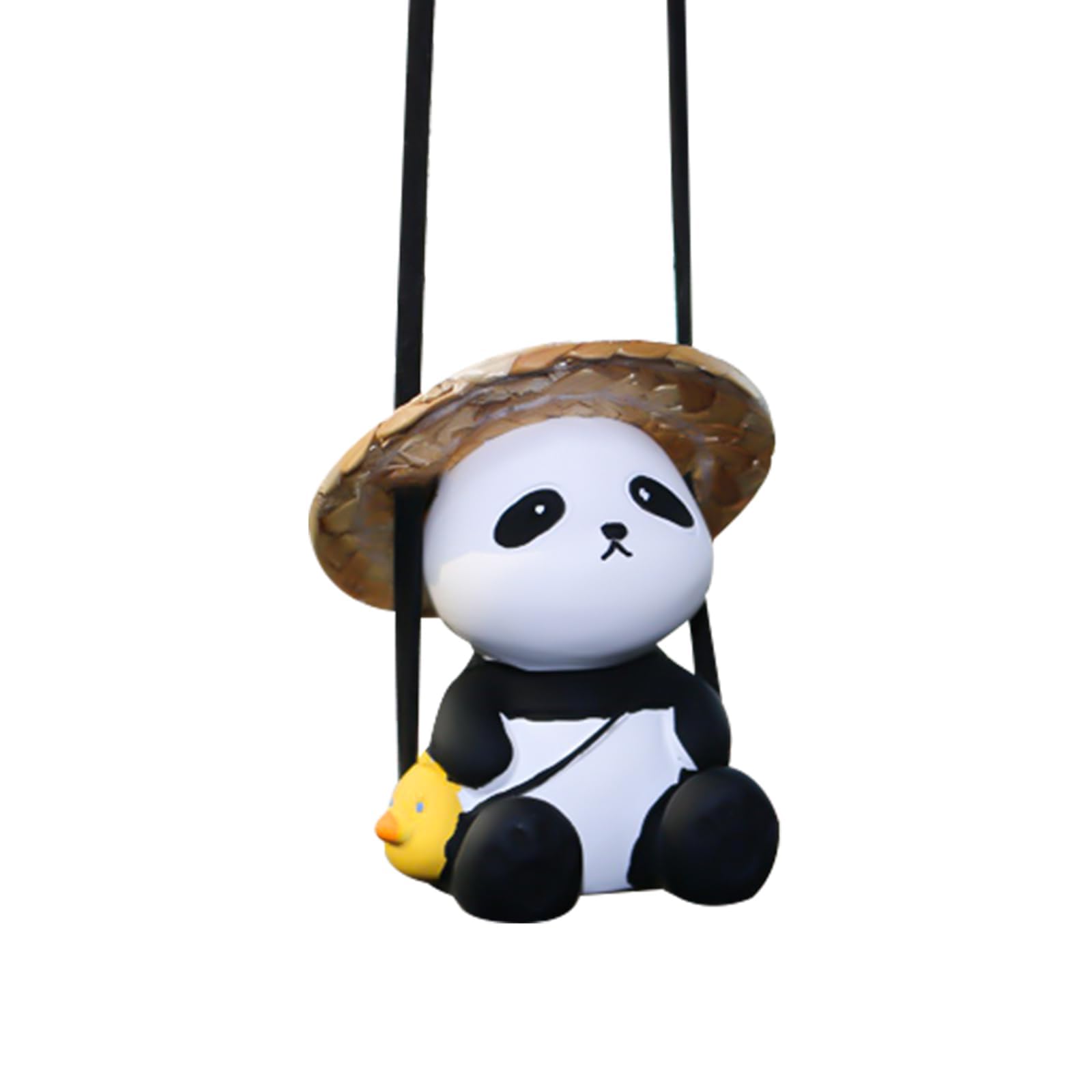 TERRIFI Car Hanging Accessories, Swinging Panda Car Hanging Ornament Interior, Car Decoration, Mirror Hanging Car Interior Accessories, for Car Rear View Mirror, Gardening Hanging