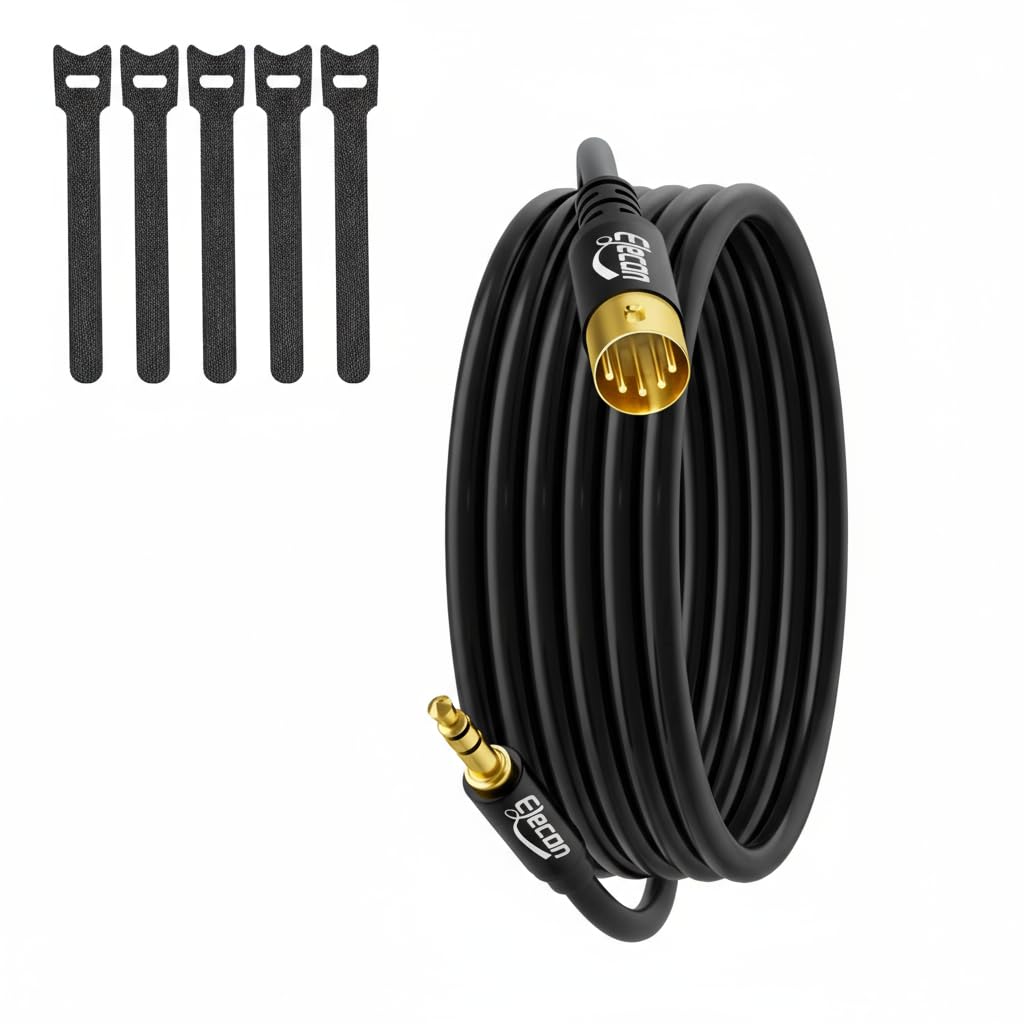 Amazon.co.jp: Type A 3.5mm 1/8インチ AUX TRS - 5ピン DIN MIDI
