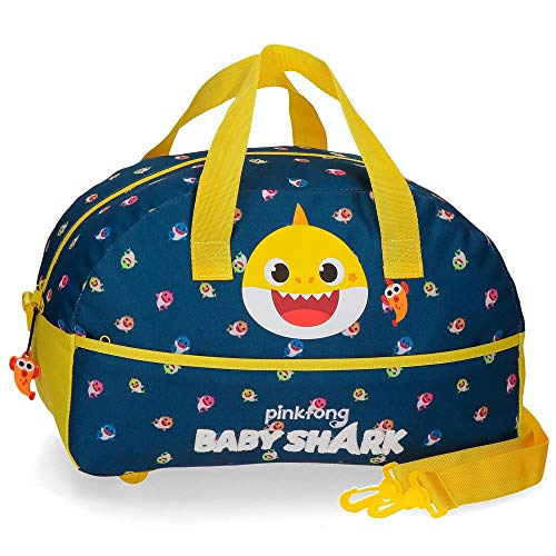 Personajes - Bolsa De Viaje My Good Friend Baby Shark Con Bandolera Ajustable Y Capacidad De 17L En Oferta Baby Shark My Good Friend, Bolsa De Viaje 40Cm Niños Unisex, Azul (Blue), 24X40X18 Cms