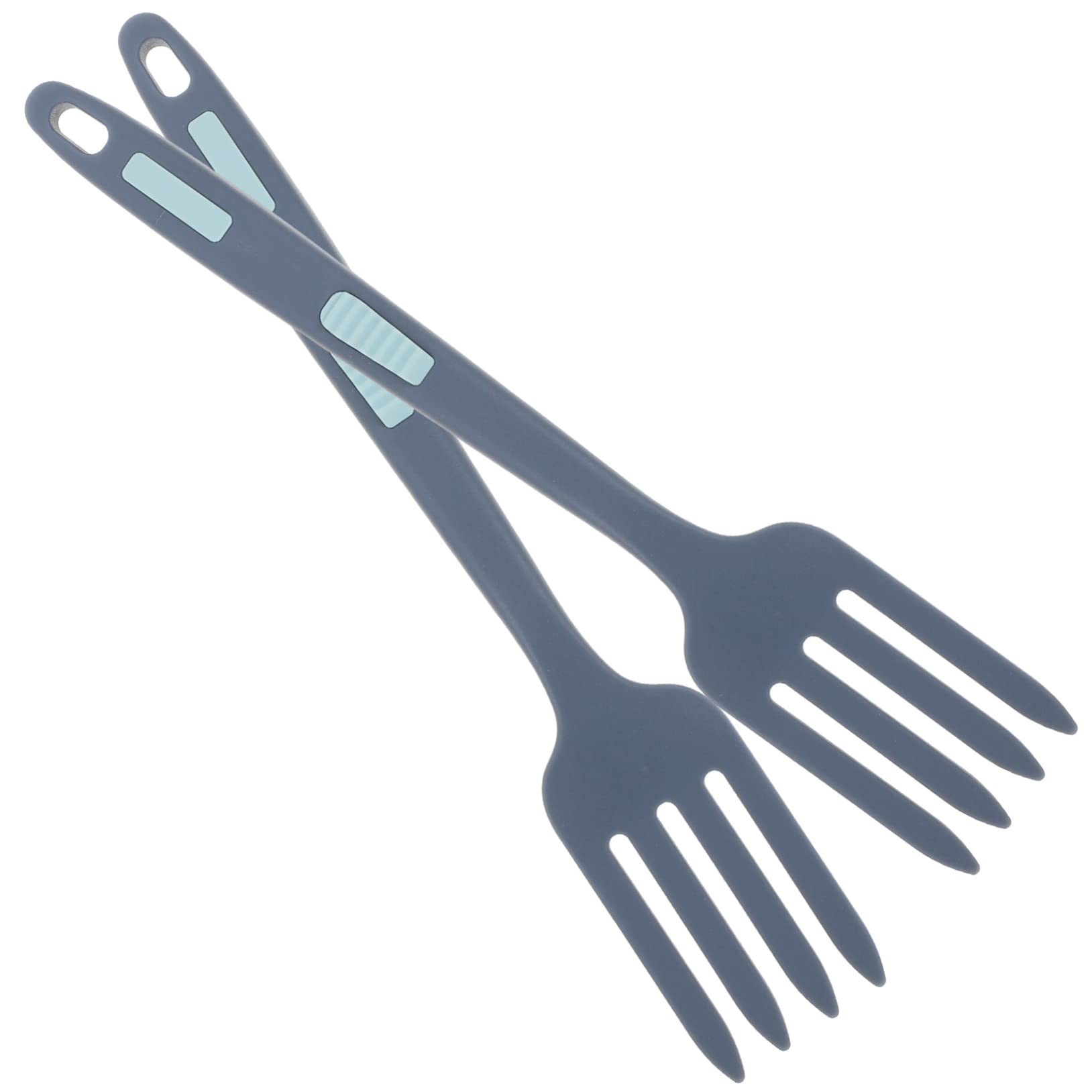 COLLBATH Silicone Cooking Fork Set 2 Pieces Nonstick Pasta Forks Heatproof for Kitchen