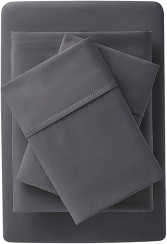 Juego de 2 fundas de almohada tamaño King de 1000 hilos, juego de fundas de almohada 100% algodón egipcio, tejido de satén de lujo de 2 piezas