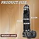 33 cm Riesen Dildo mit 7 cm Dickem Schaft, Dicker XXL Schwarz Monster Anal Dildo mit Starkem Saugnapf Freihändige Analspiel, Big Diloschwanz Sexspielzeug G-Punkt Stimulator für Männer Frauen