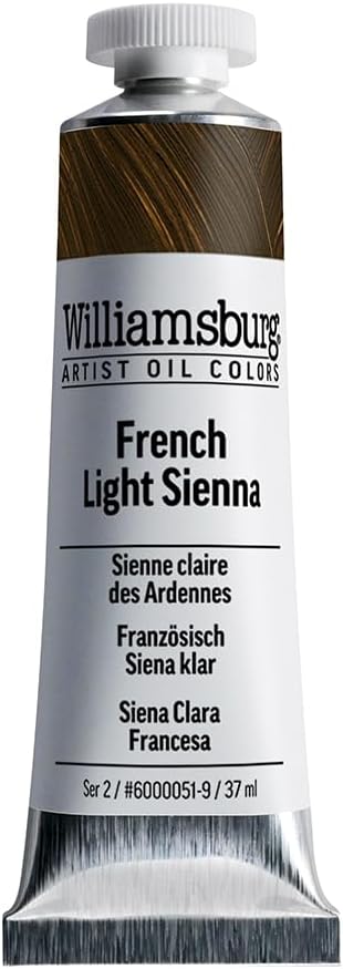 Artist Oil Colors by GOLDEN, French Light Sienna, 37 ml tube, Professional Oil Paint, Semi-Opaque