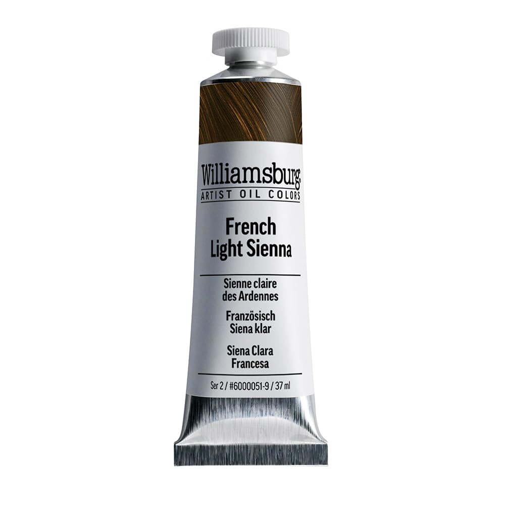 Williamsburg Artist Oil Colors by GOLDEN, French Light Sienna, 37 ml tube, Professional Oil Paint, Semi-Opaque