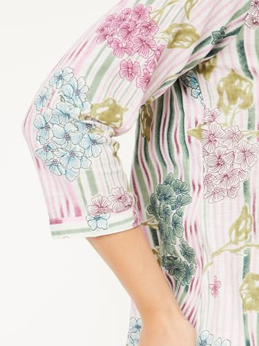 Image of Max Women's Cotton Blend Printed Regular Kurta