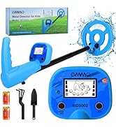 Detector de metales OMMO para niños, pantalla LCD para perros con retroiluminación, vástago de aluminio 43.2 cm ajustable, niños y...