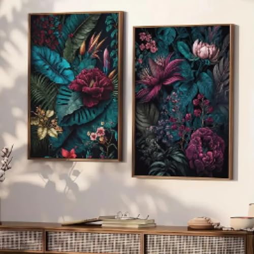 Peinture de fleurs sauvages pour chasser la monotonie des murs vides avec de l'art sur toile