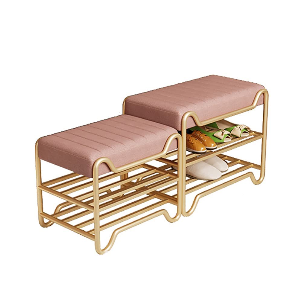 Banc à chaussures pour couloir et salon avec assise confortable noire