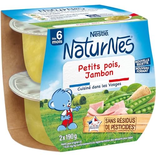 NESTLÉ BÉBÉ - PETITS POIS JAMBON DES 6 MOIS 2x190g