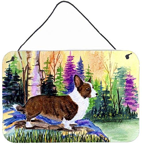 Caroline's Treasures SS8006DS812 Corgi Wall or Door Hanging Prints Aluminum Metal Sign Kitchen Wall Bar Bathroom Plaque Home Decor, 8x12, Multicolor