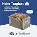 1a-TopStore Eurobox Stapel- und Transportkasten, durchbrochen, perforiert, offene Griffe, verschiedene Größen (60x40x32 cm)