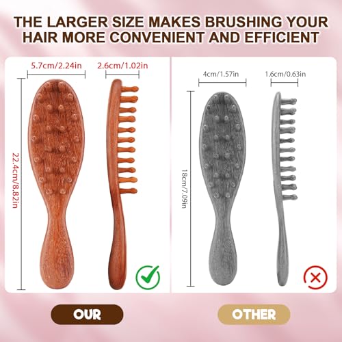 Goiple Rose Water for Hair Loc Spray Refreshing for Locs - Rose Water Scalp Moisturizer Hydrating Dreadlock Rosewater & Peppermint Spray - Oversize Loc Brush for Dreads Comfortable Massage Wide Tooth Comb