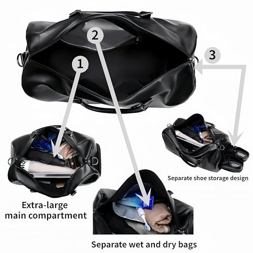 RichMoro Lightweight Waterproof Leather Bag