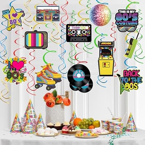 Zercart 80s Disco Themed Party Decorations Cover