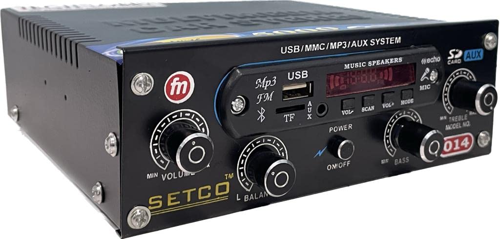 Tech-lobby® TDA 4440 Dual IC Amplifier car Audio with Powerful 1000 watt PMPO Output with USB, Bluetooth, AUX, MMC, and FM Radio. Universal Fitting for Any Vehicle. (TL-014)