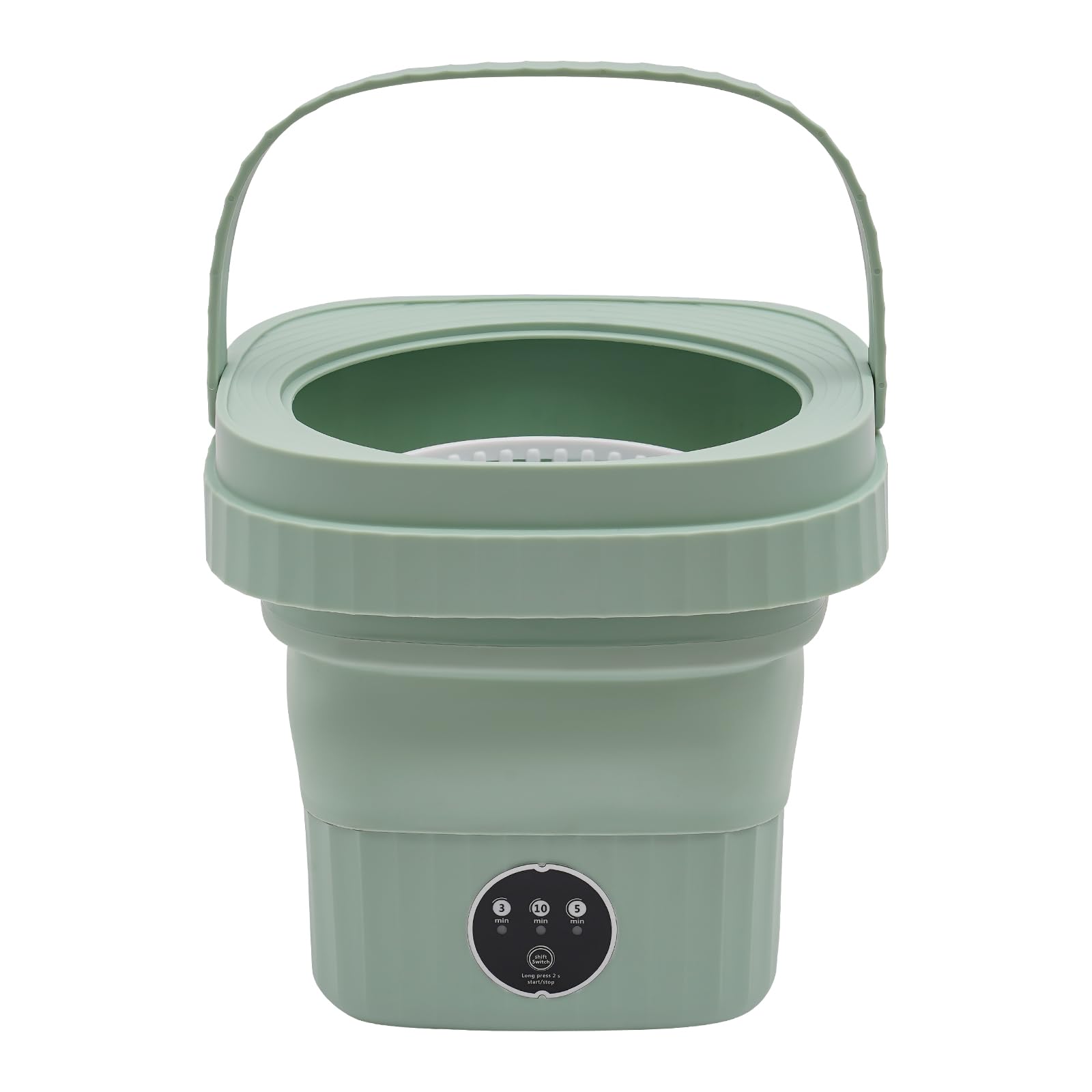 Lavadora portátil de 6 L plegable eléctrica, lavadora de viaje móvil con 3 programas de lavado y luz azul antibacteriana, para ropa interior, calcetines, ropa de bebé