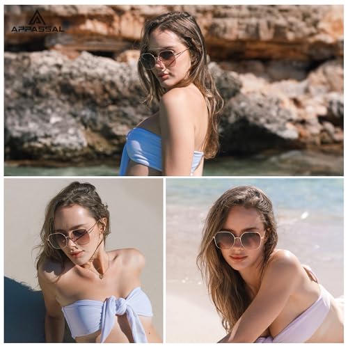 Retro Classic Trendy Square Sunglasses for Women Round Vintage 70s Large Big Frame Gold Shades AP36992