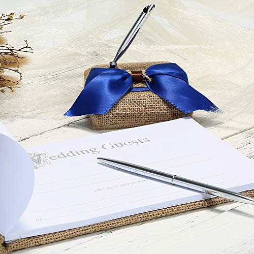 Baugger - Wedding Guest Book e Pen Set Holder Serapilheira Decoração Rústico Elegante Cerimônia De C